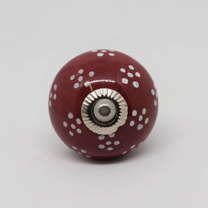 Burgundy Posy Knob
