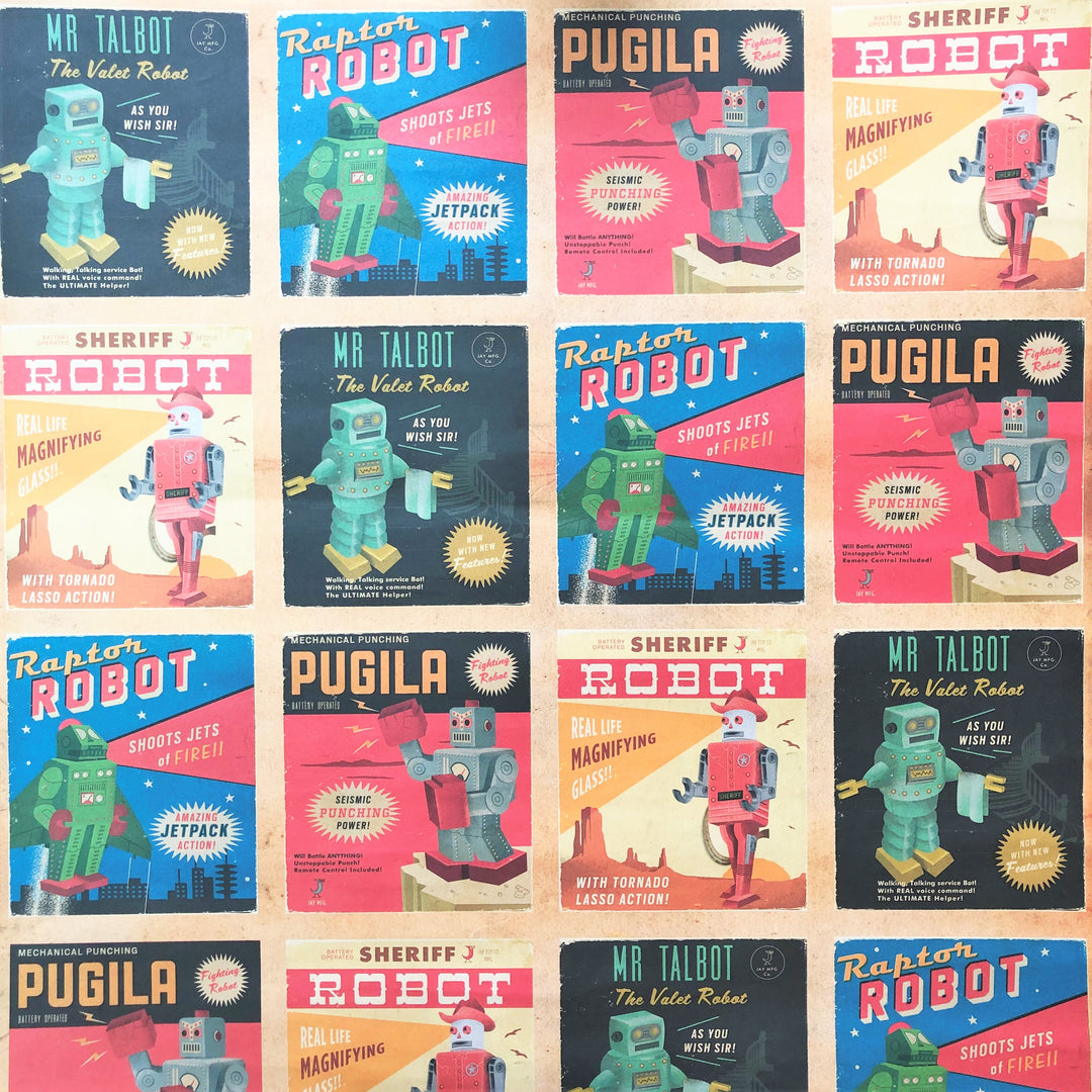 Robot Comic Gift Wrap