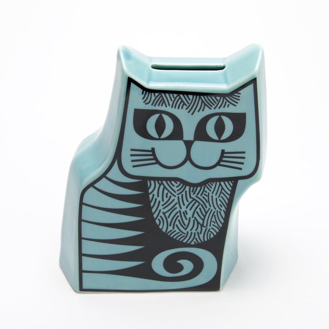 Hornsea Cat Money Box - Teal