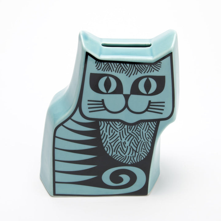 Hornsea Cat Money Box - Teal