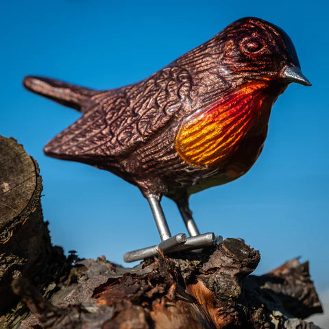 Enamelled Robin Ornaments