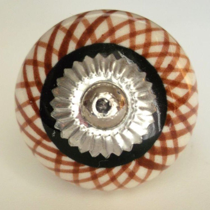 Brown and Black Pattern Knob