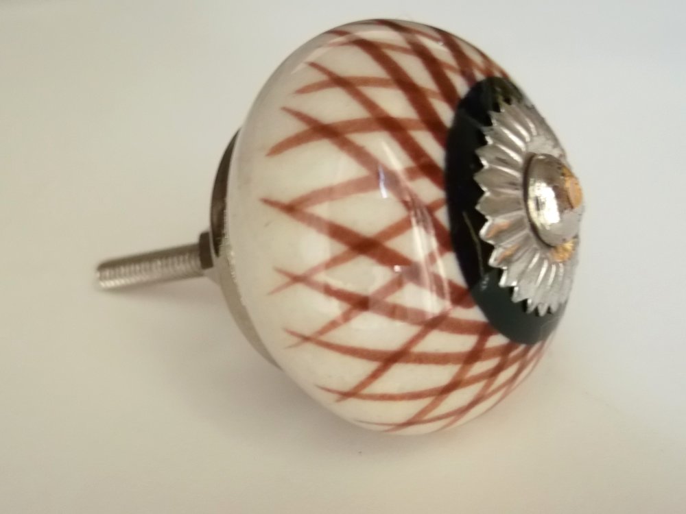 Brown and Black Pattern Knob