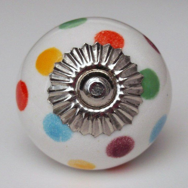 Multi Coloured Polka Knob