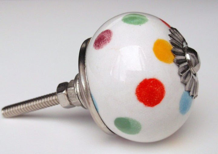 Multi Coloured Polka Knob