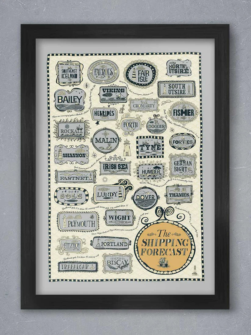 Shipping Forecast - A3 Framed Print
