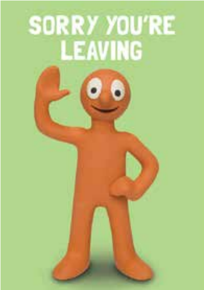Morph Sorry you're leaving Greetings Card