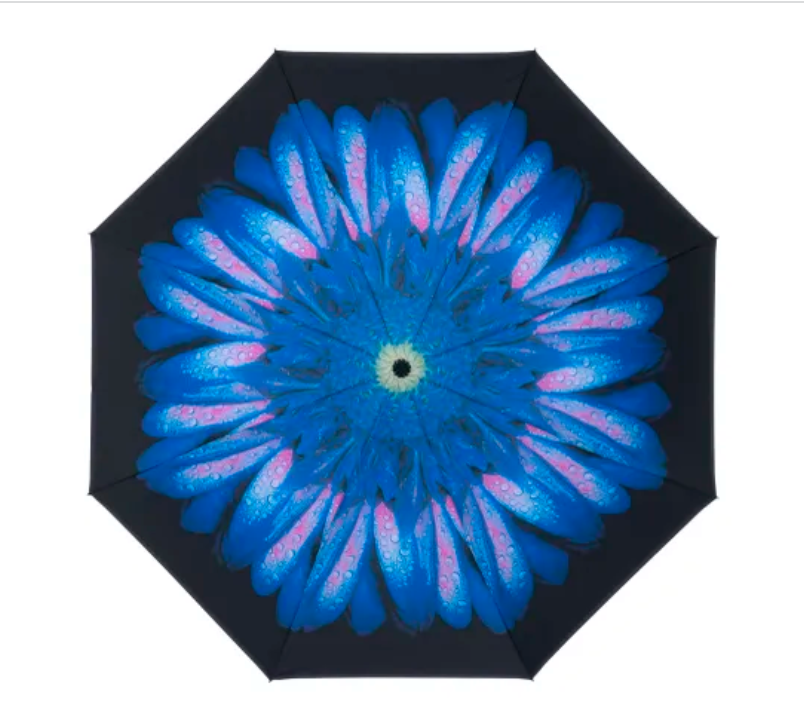 Inside Out Umbrella - Blue Daisy Stick