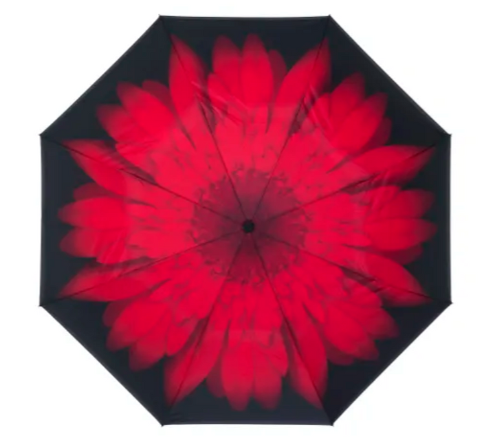 Inside Out Umbrella - Red Daisy Stick