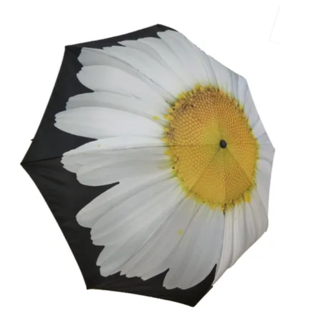 Inside Out Umbrella - White Daisy