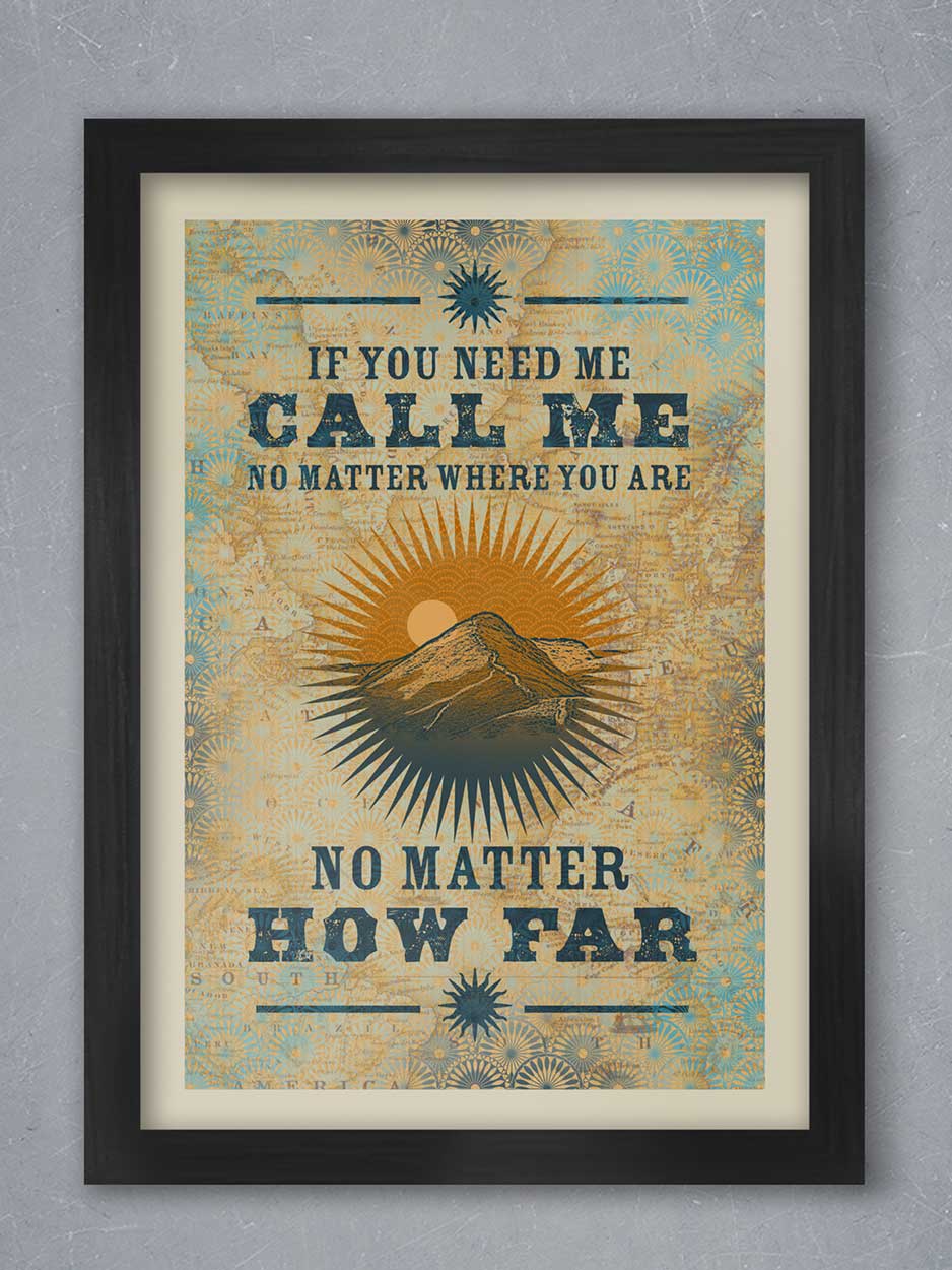 Ain't No Mountain High Enough - A3 Framed Print