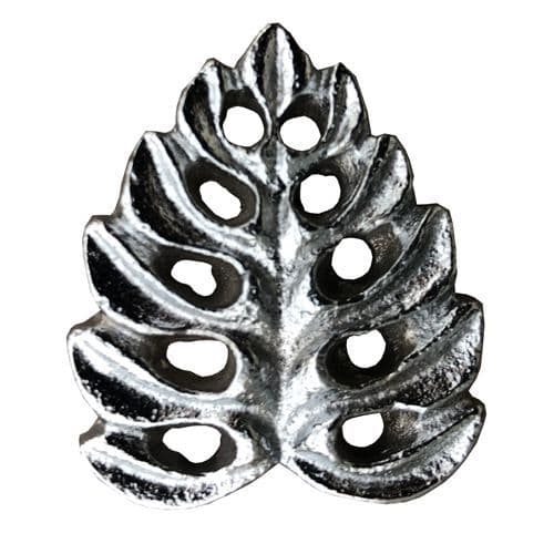 Silver Cheese Plant Leaf Drawer Pull