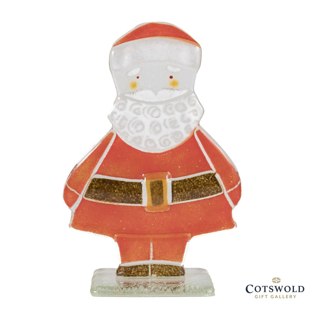 Father Christmas Glass Ornament