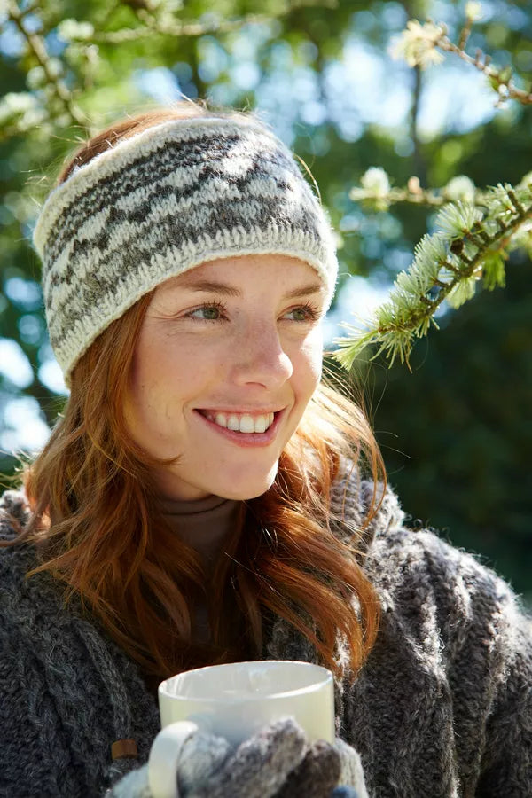 Classic Fairisle Headband - Natural