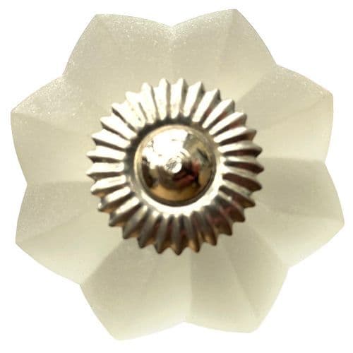 Glass Frosted Flower Knob