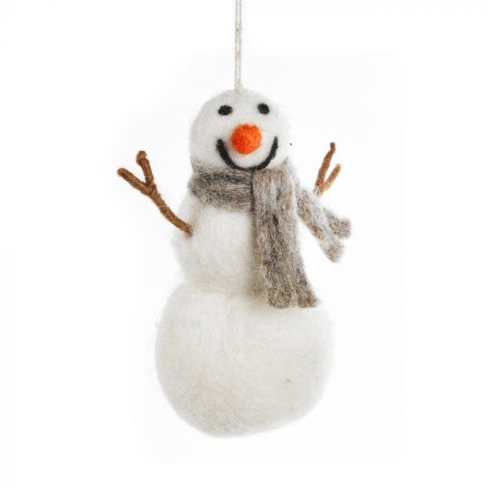 Norman the Snowman Felt Hanging Decoration