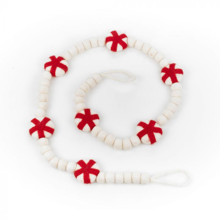 Peppermint Felt Garland