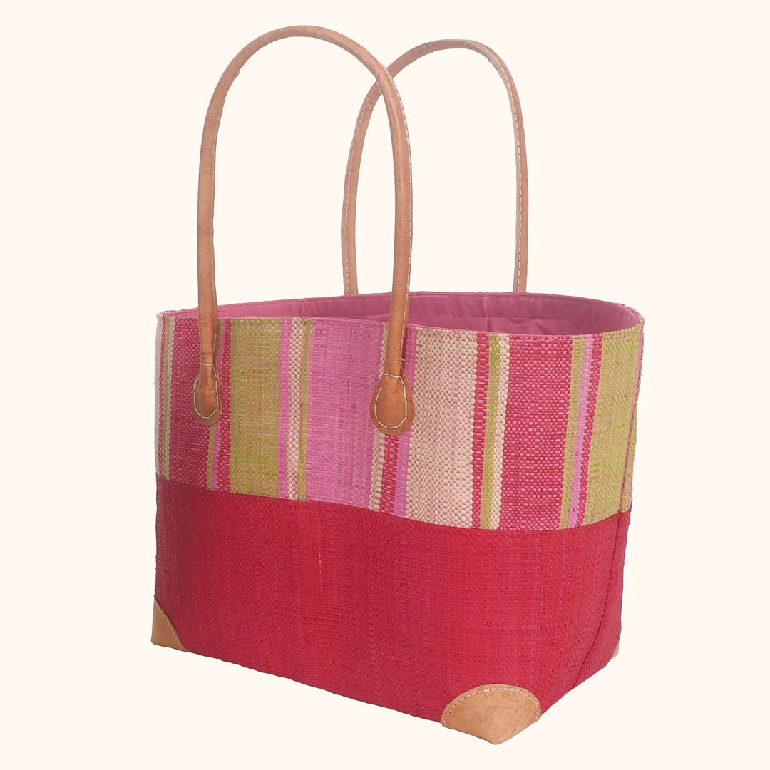 Hanta Stripes Tote Bag - Red - Medium