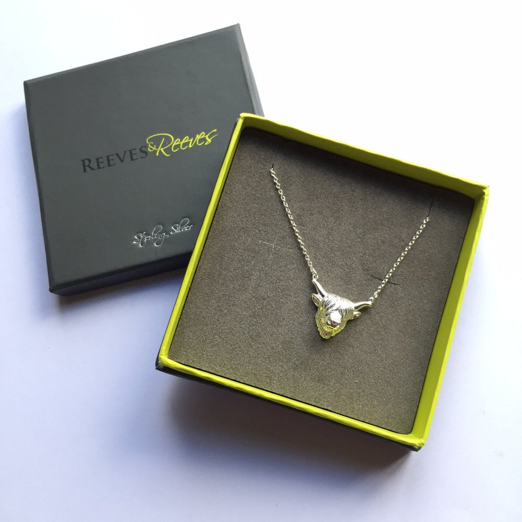 Highland Cow Necklace - Rose Gold