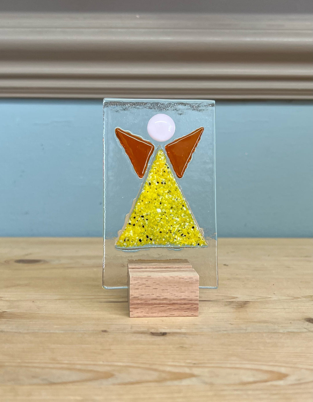 Mini Standing Angel Glass Ornaments - Colours Vary