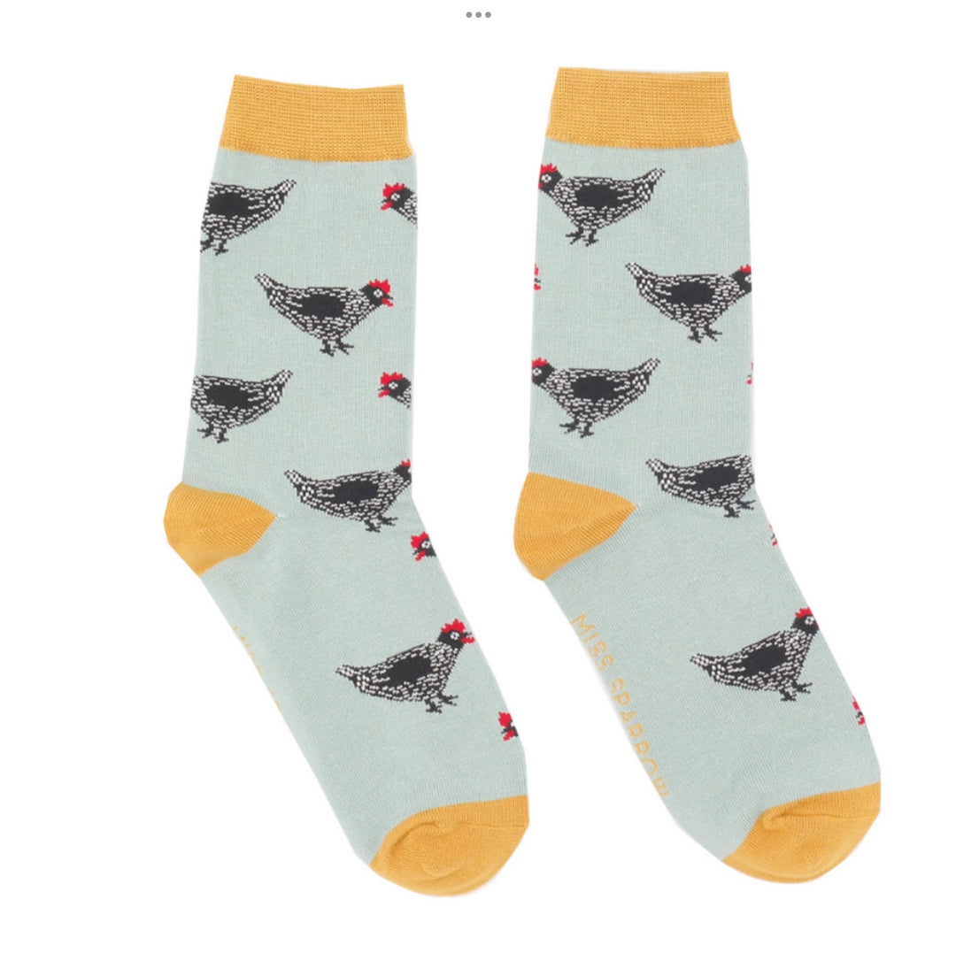 Ladies Bamboo Socks - Hen
