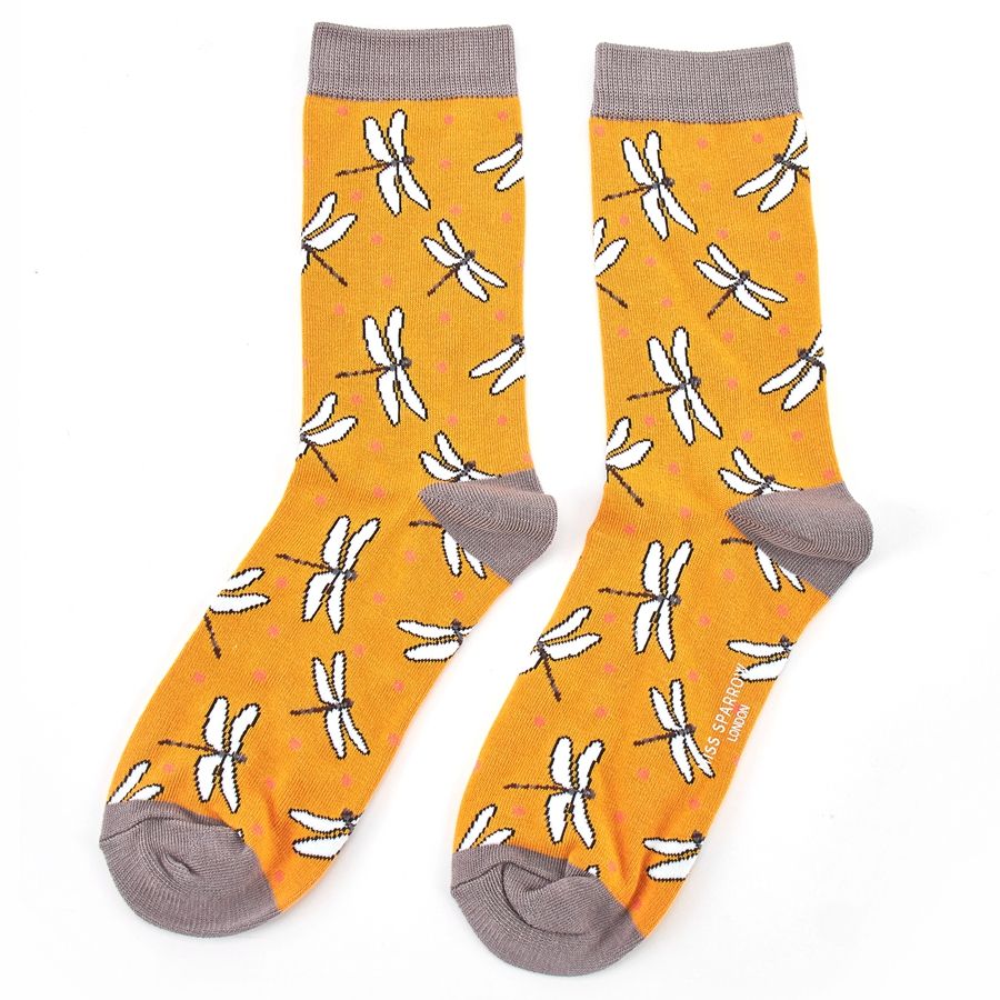 Ladies Bamboo Socks - Dragonflies