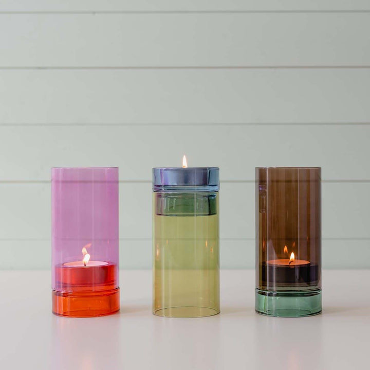 Glass Lantern - Lys Pink