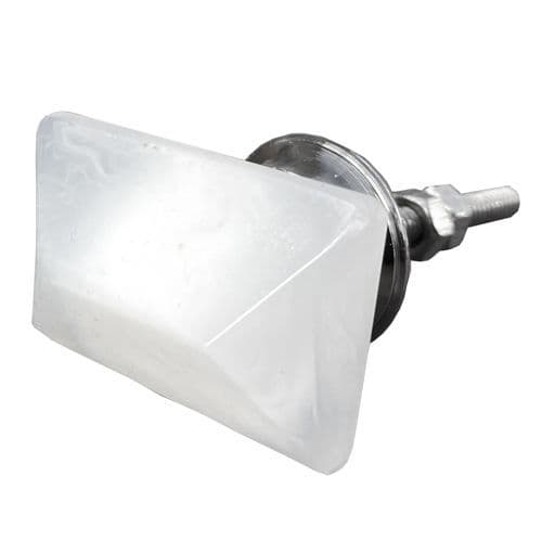 Milky Glass White Oblong Drawer Pull