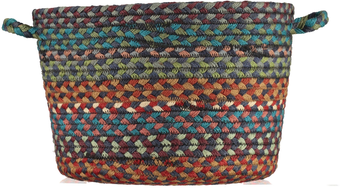 Organic Medium Jute Basket - Carnival Blue - EX DISPLAY