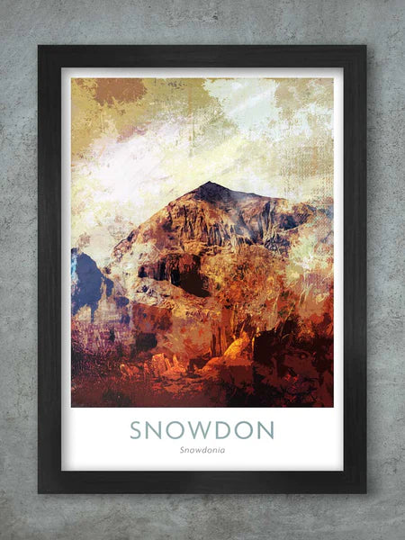 Snowdon Abstract - A3 Poster Print