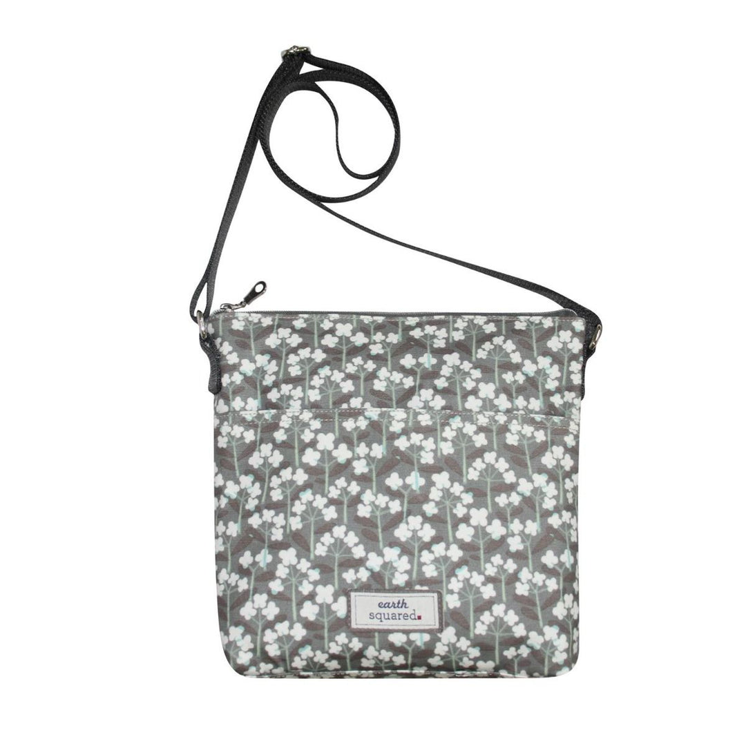 Grey Flower Messenger Bag