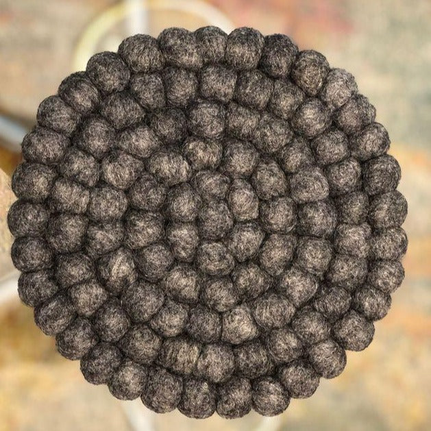 Felted Wool Coaster - small ball