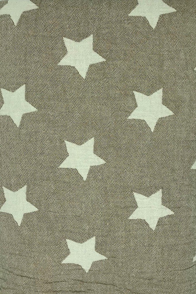 Star Fleece Throw - Stone