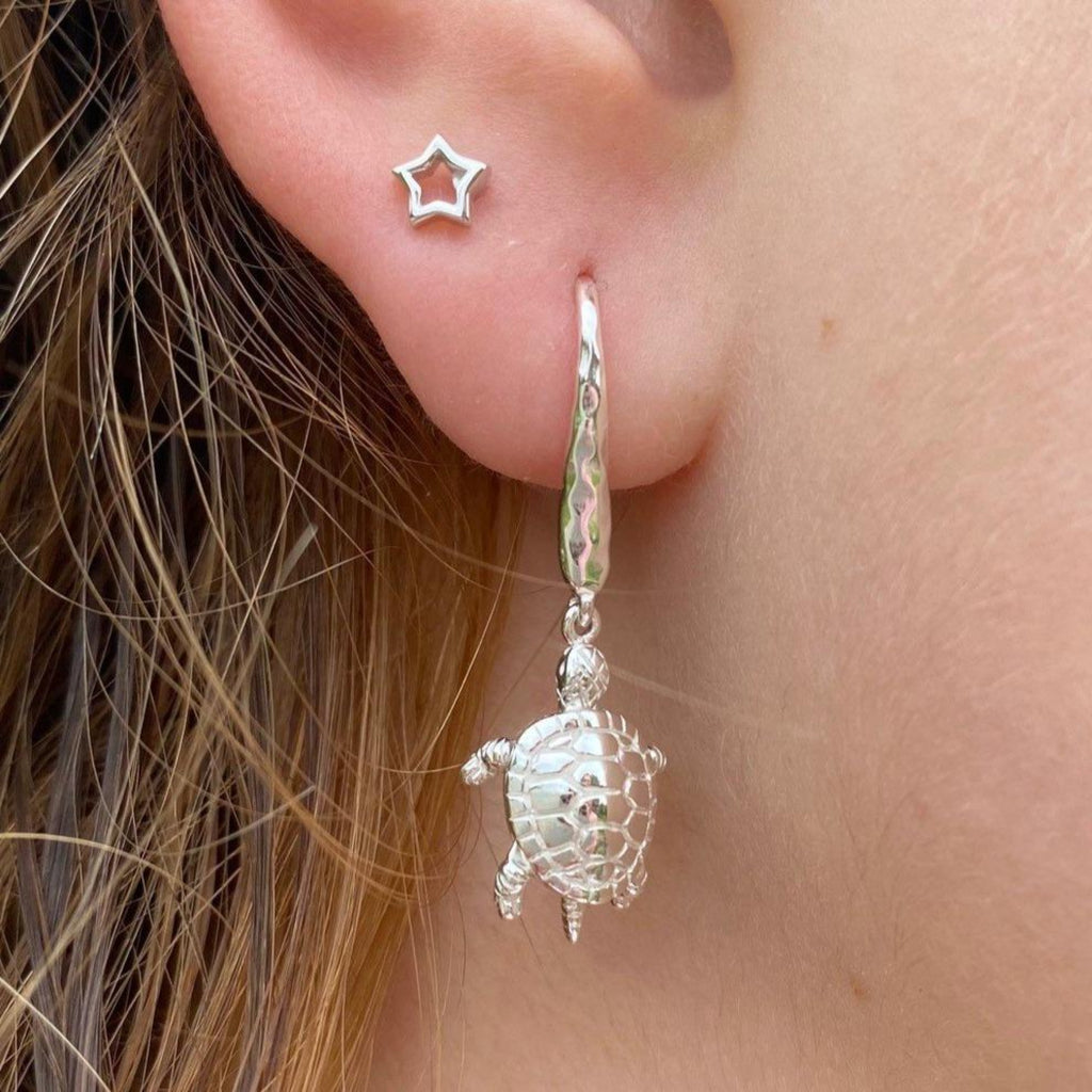 Turtle Sterling Silver Earrings
