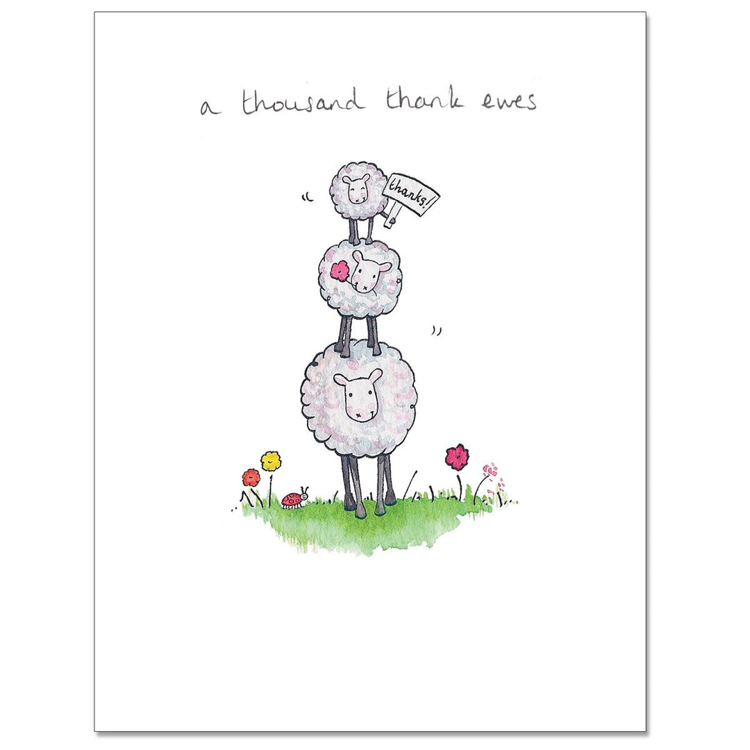 A Thousand Thank Ewes Greetings Card