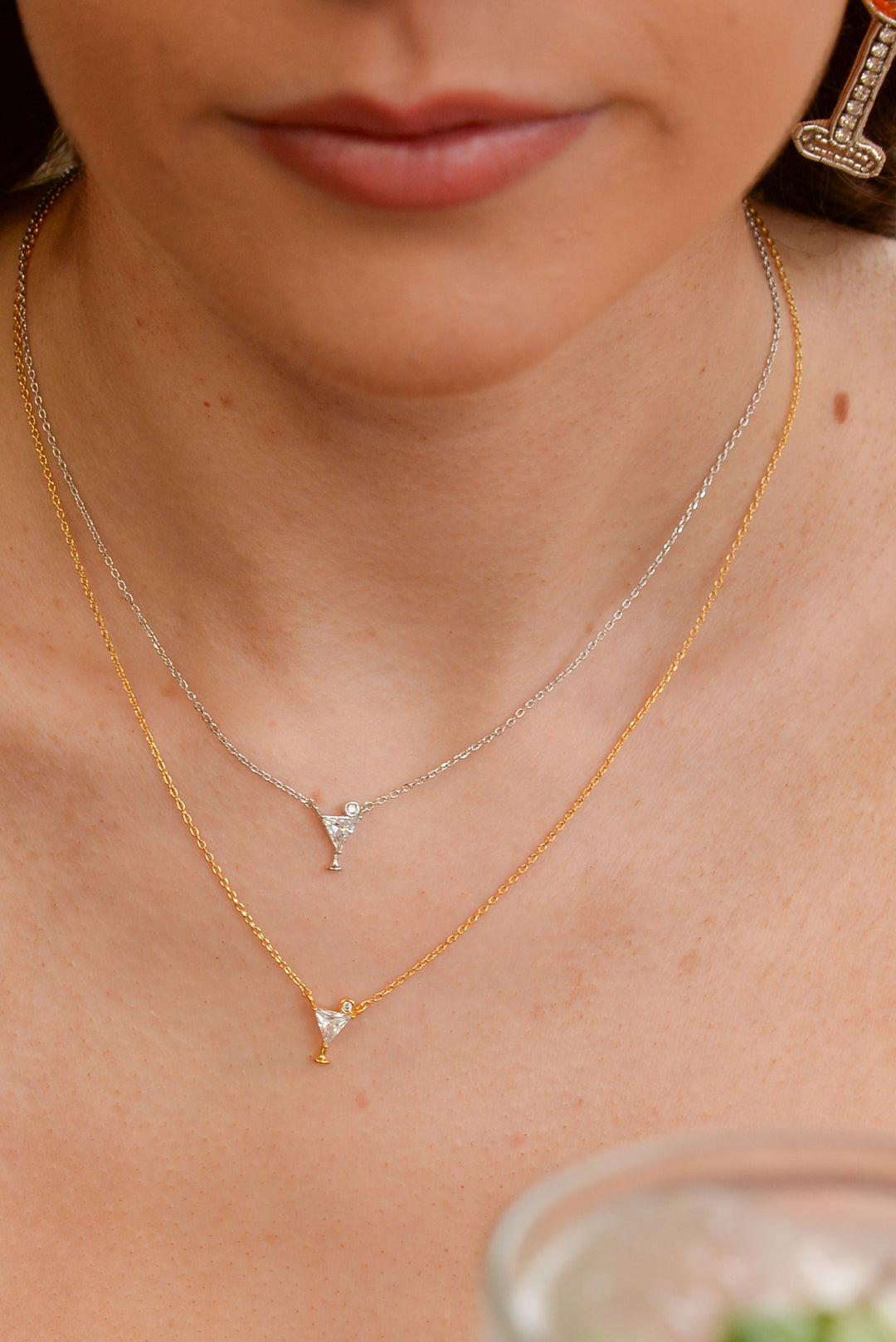 Gold Cocktail Charm Necklace