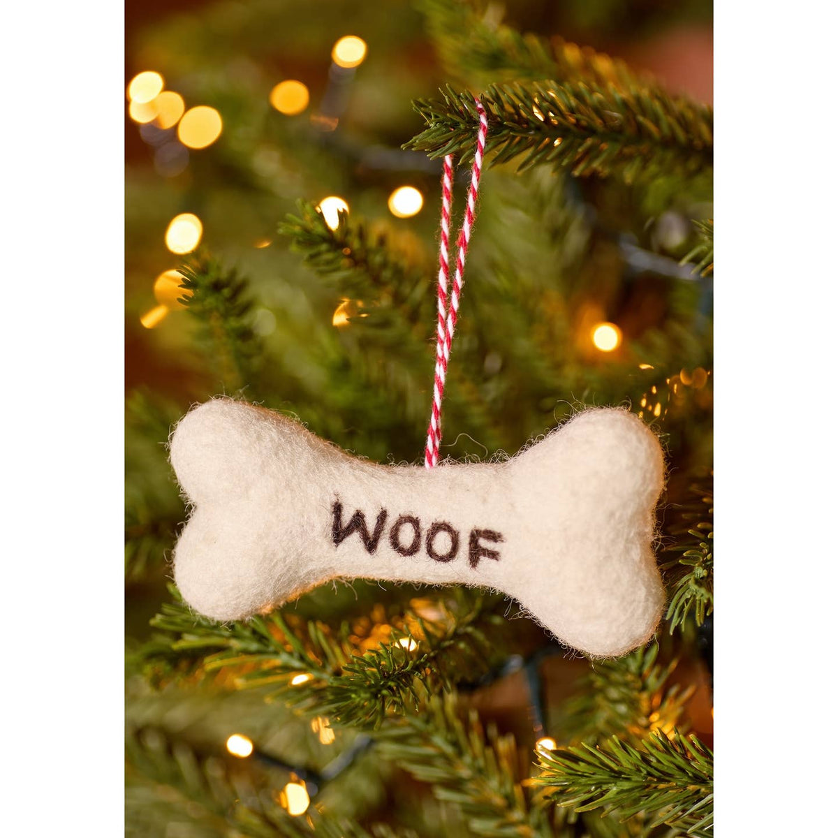 Felt Woof Bone Hanging Decoration