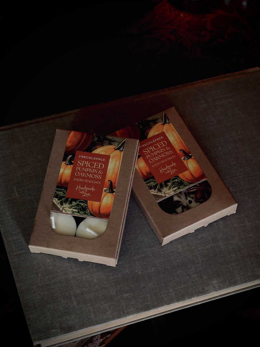 Scented Tea Lights, 6 Pack -Spiced Pumpkin and Oakmoss