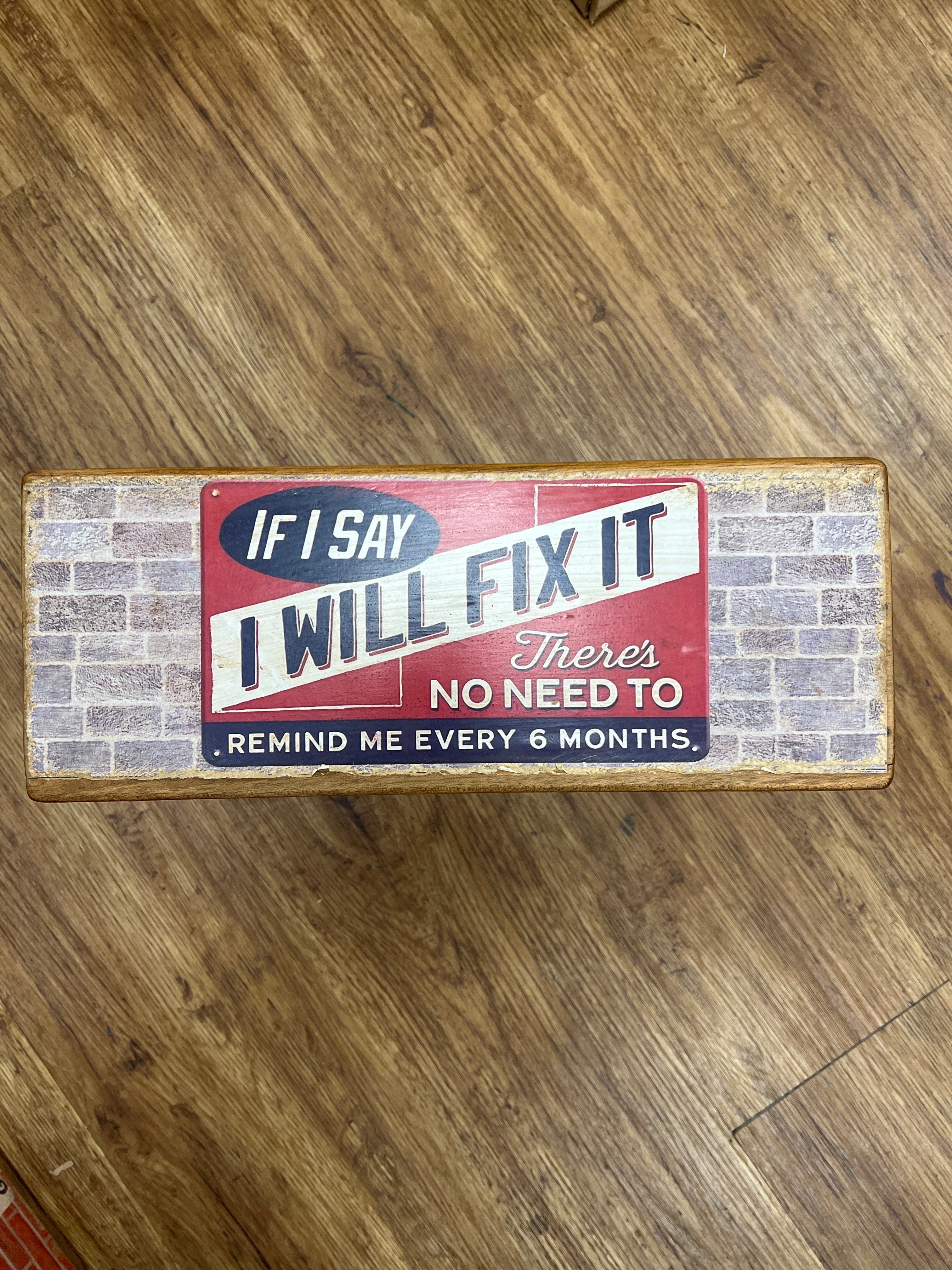 Vintage Style Wooden Storage Box - I Will Fix It