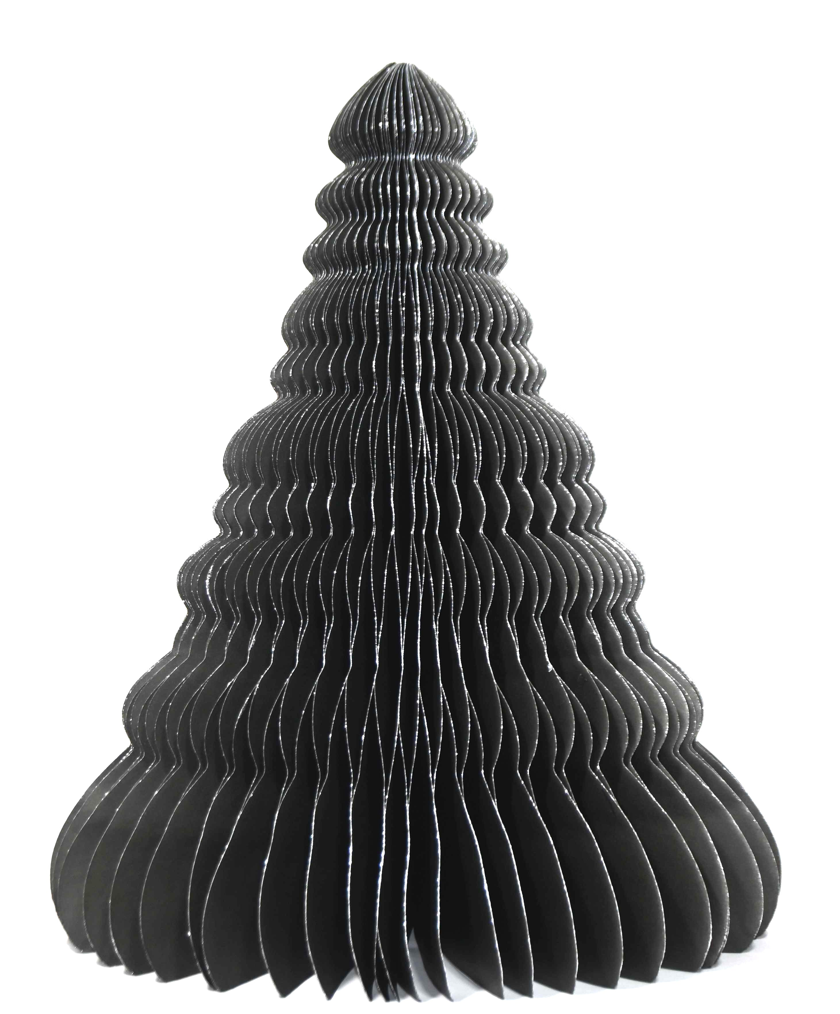 Black Glitter Honeycomb Paper Tree