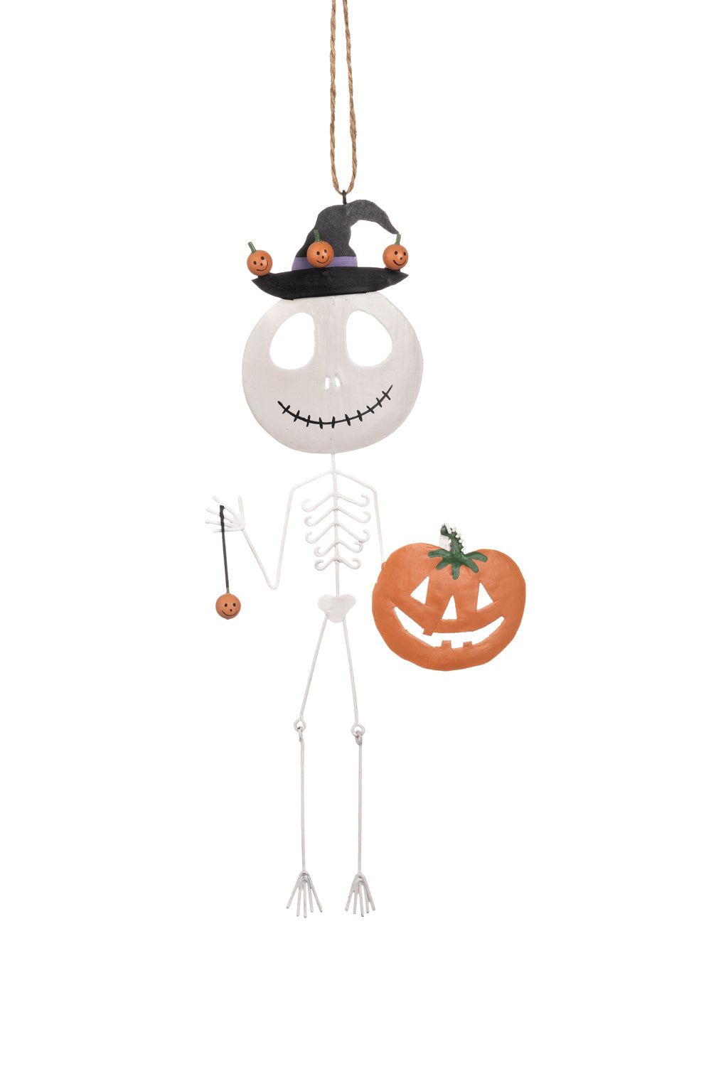 Skeli with Pumpkins Hanging Decoration