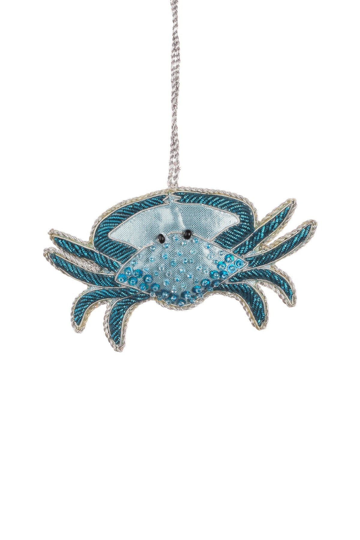 Beaded Blue Crab Hanging Decoration
