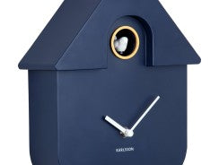 Modern Cuckoo Wall Clock - Dark Blue