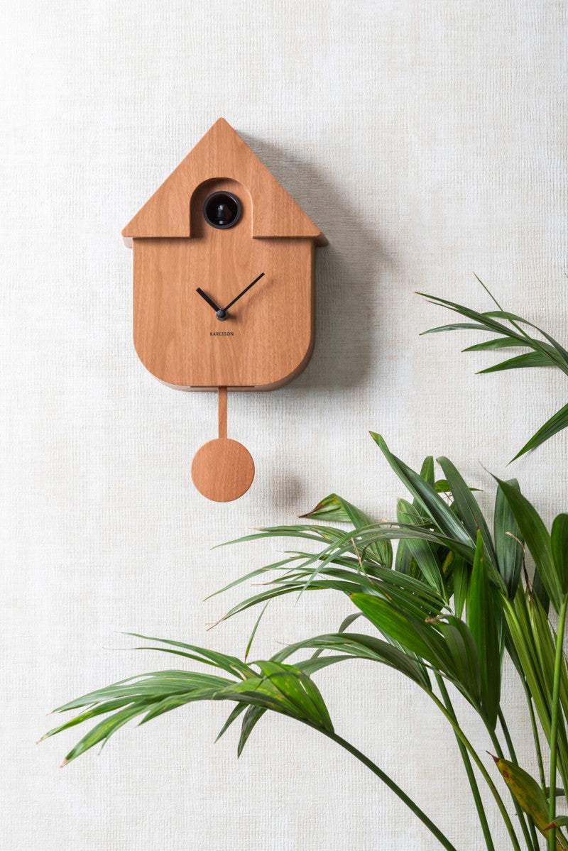 Modern Cuckoo Wall Clock - Wood effect