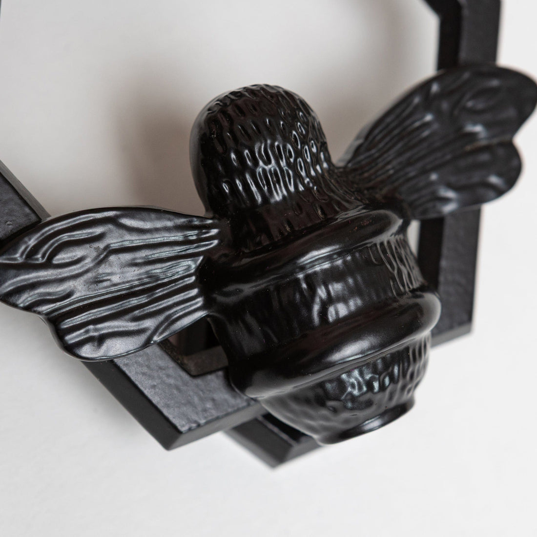 Honeycombe Bee Door Knocker - Black