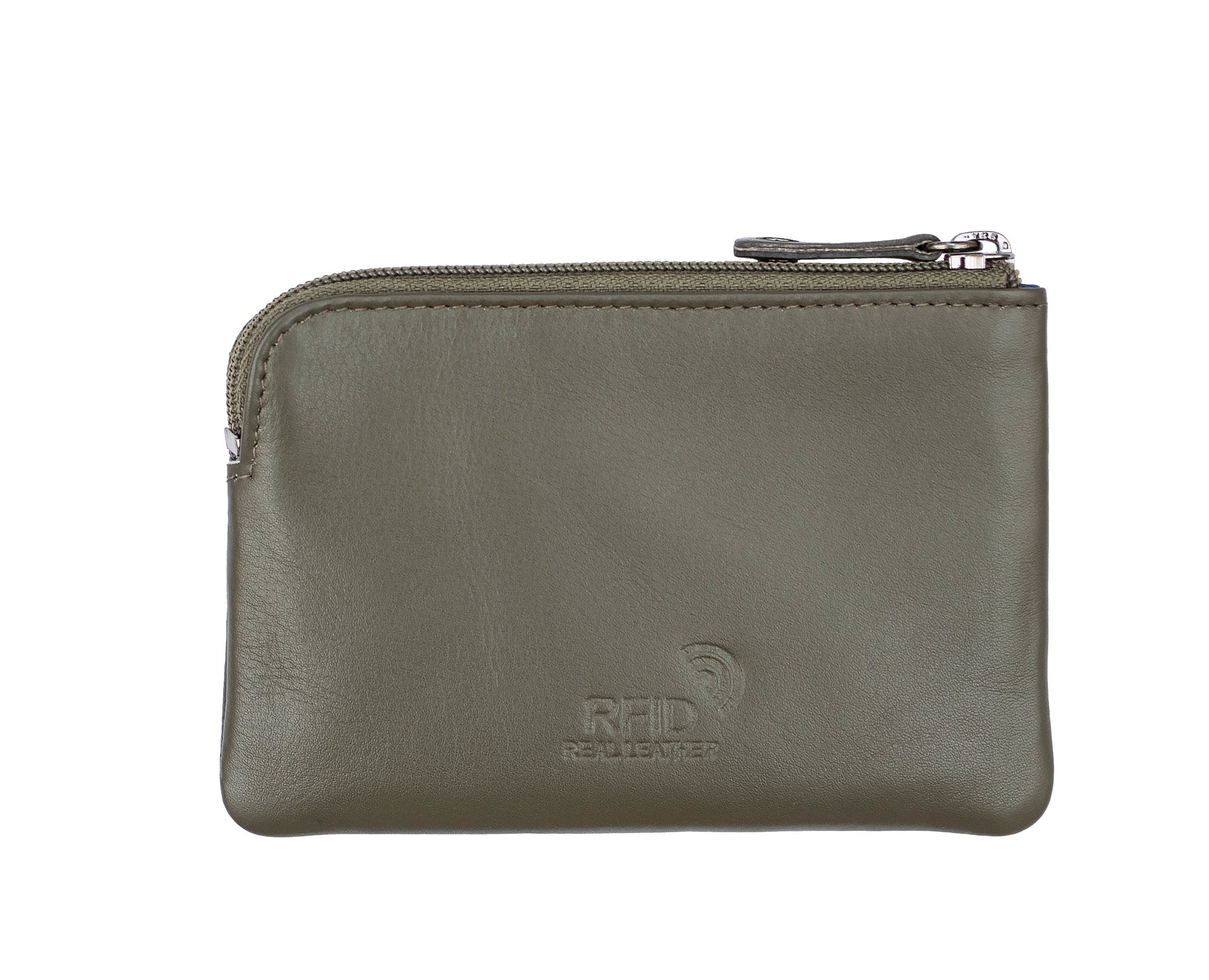 Two Tone Multi Zip Coin Purse - Olive Green
