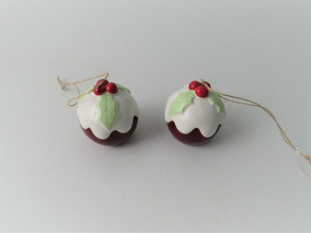 Ceramic Christmas Pudding Tree Decoration