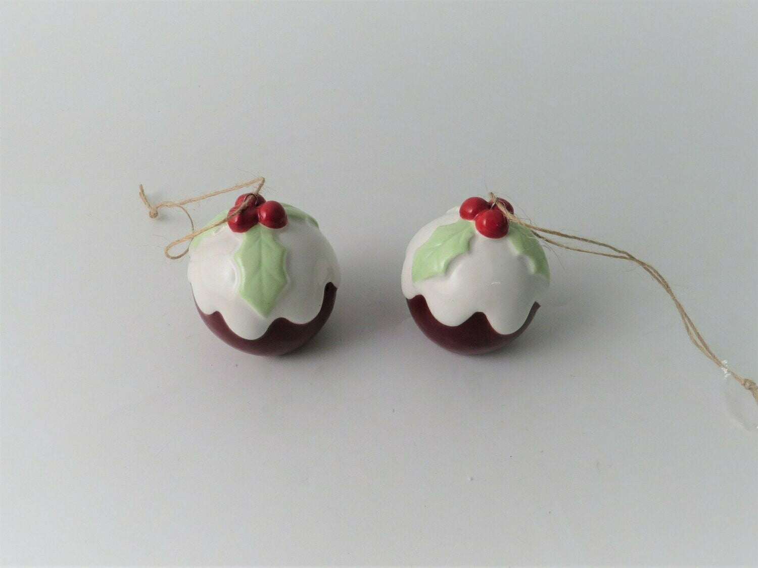 Ceramic Christmas Pudding Tree Decoration