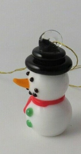 Mini Glass Snowman Tree Decoration