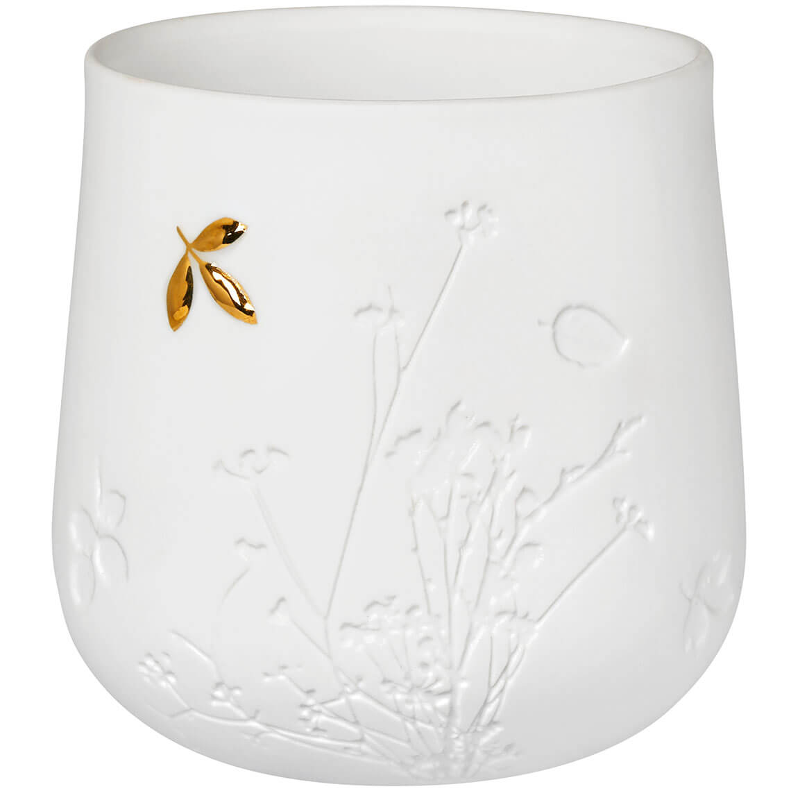 Golden Leaf Tea Light Holder